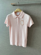 D Medal Emblem Polo Top Women