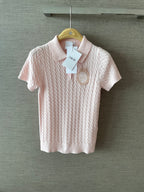 D Medal Emblem Polo Top Women