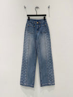 Monogram Double-Pocket Straight-Leg Jeans Women