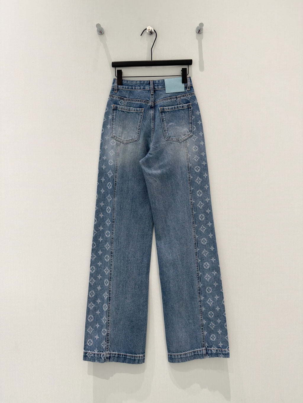 Monogram Double-Pocket Straight-Leg Jeans Women