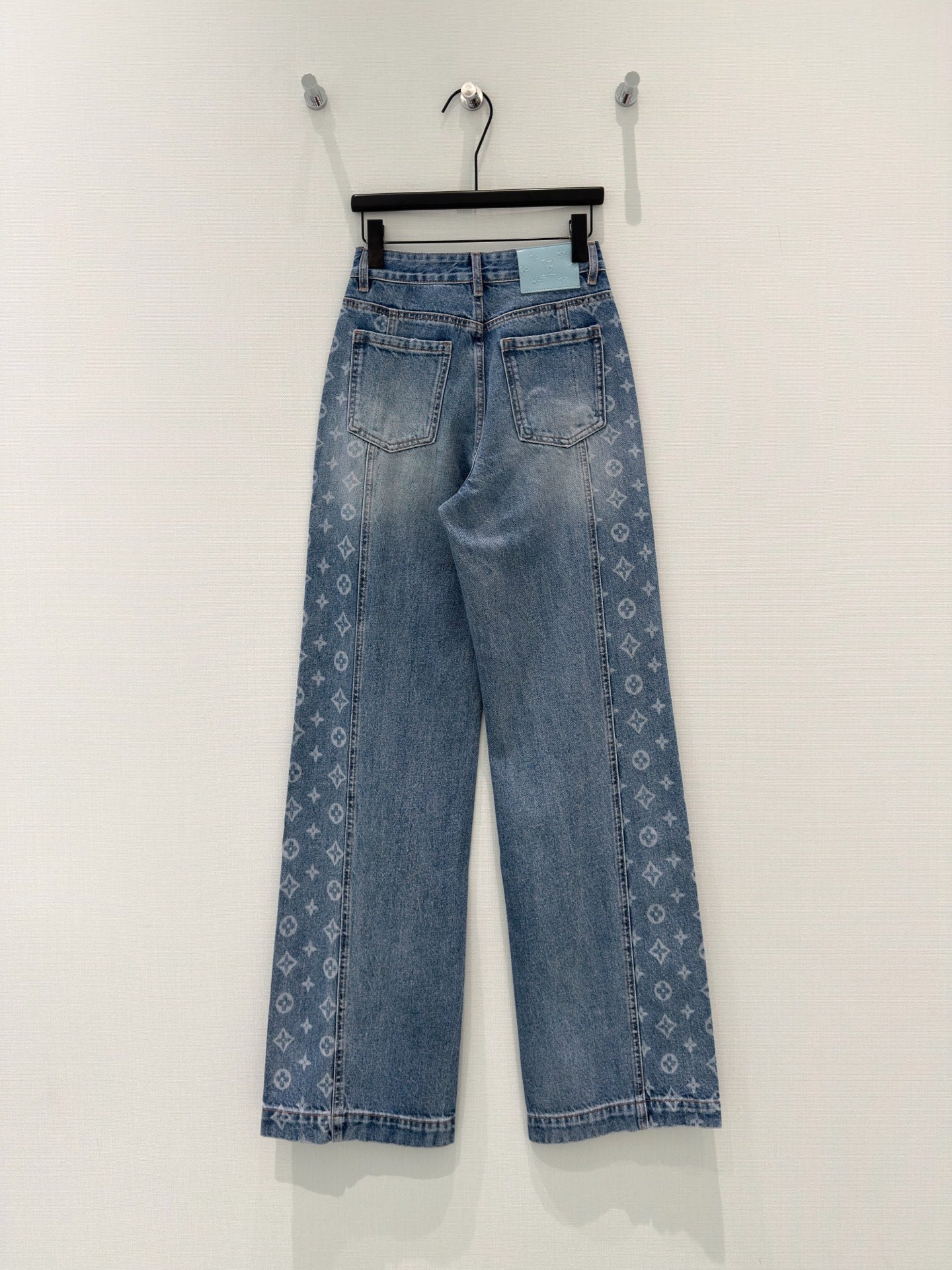Monogram Double-Pocket Straight-Leg Jeans Women