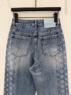 Monogram Double-Pocket Straight-Leg Jeans Women