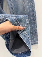 Monogram Double-Pocket Straight-Leg Jeans Women