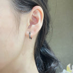 Slim Polished Screw Motif Earrings — LOVE Series ✨ ( top-tier )
