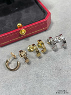 Slim Polished Screw Motif Earrings — LOVE Series ✨ ( top-tier )