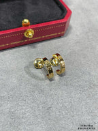 Slim Polished Screw Motif Earrings — LOVE Series ✨ ( top-tier )