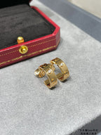 Half-Hoop Screw Motif Earrings — LOVE Series ✨ ( top-tier )