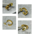 Half-Hoop Screw Motif Earrings — LOVE Series ✨ ( top-tier )