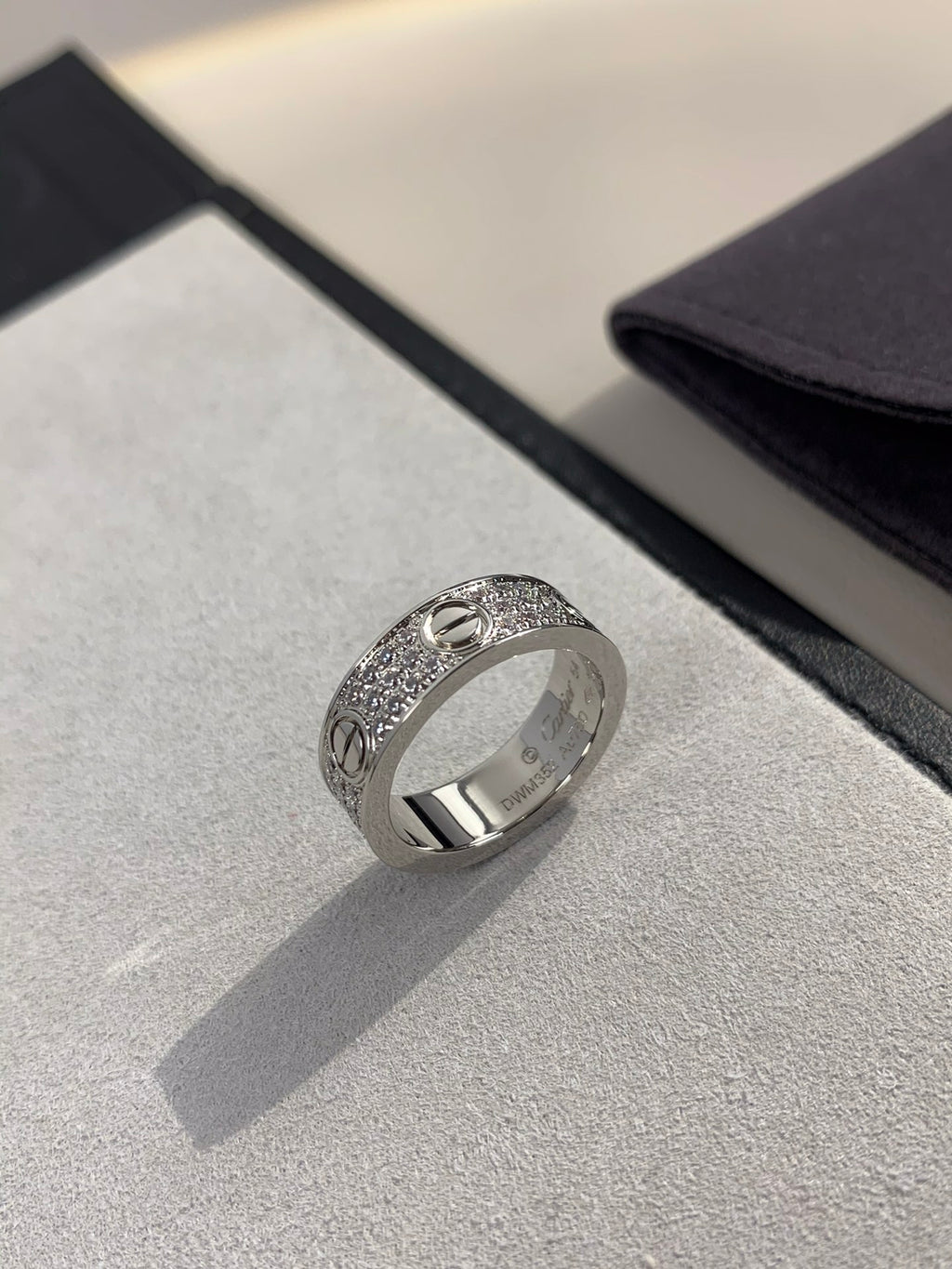 Wide Full Pavé Ring — LOVE Series 💍✨ ( Top-tier )
