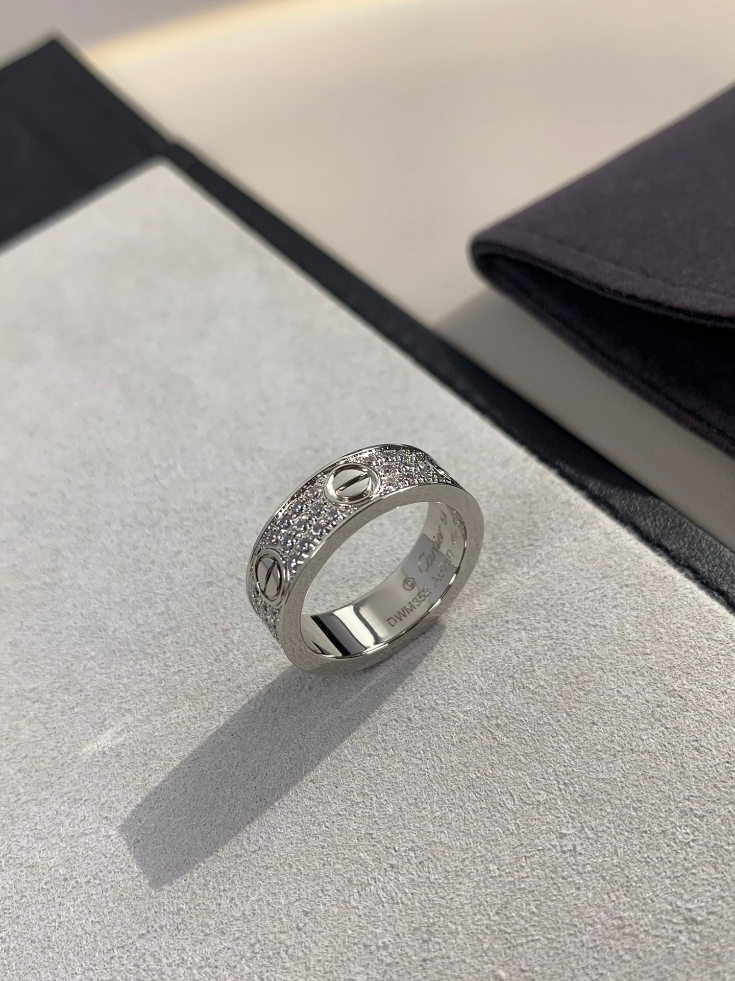 Wide Full Pavé Ring — LOVE Series 💍✨ ( Top-tier )
