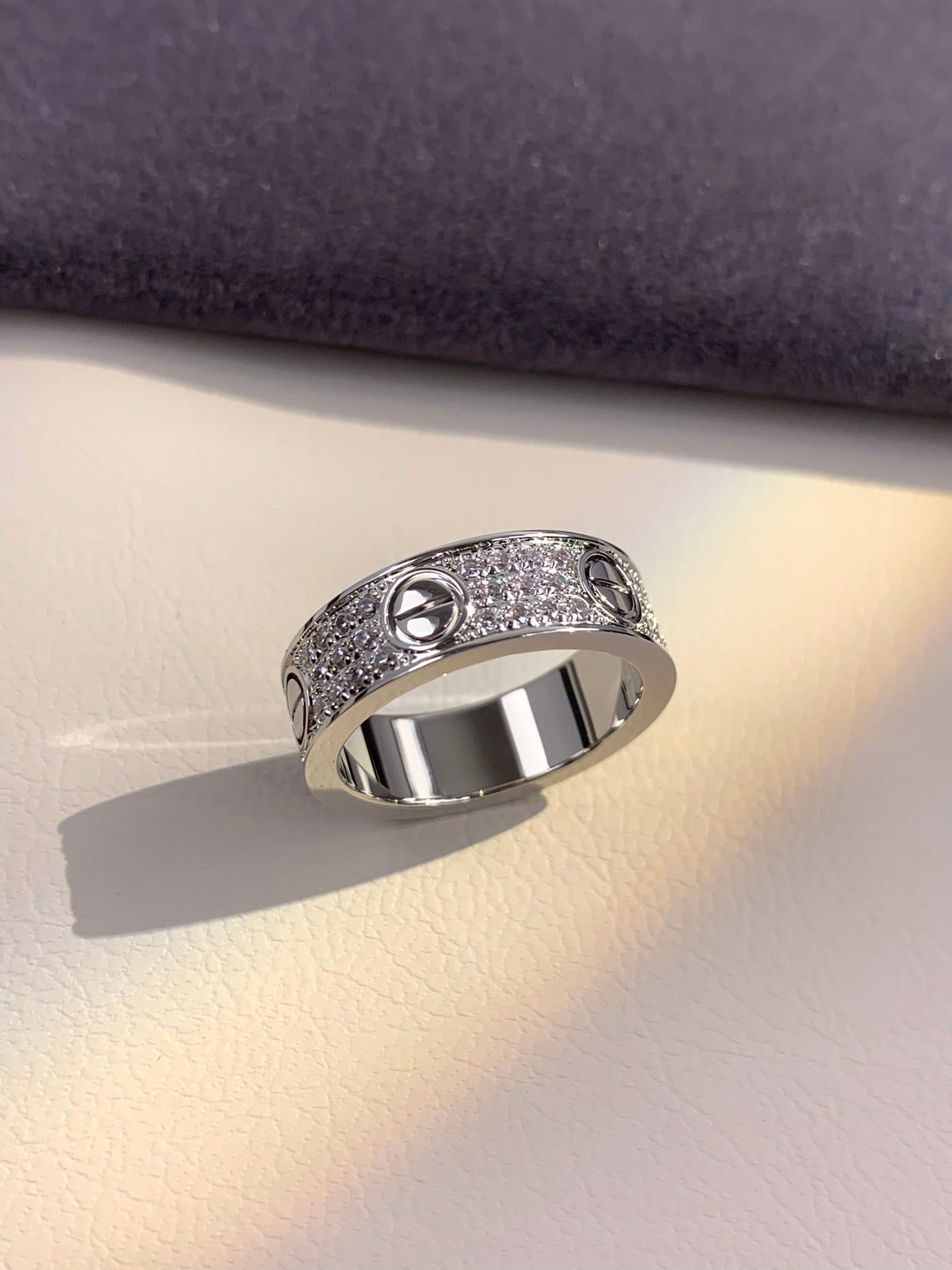 Wide Full Pavé Ring — LOVE Series 💍✨ ( Top-tier )