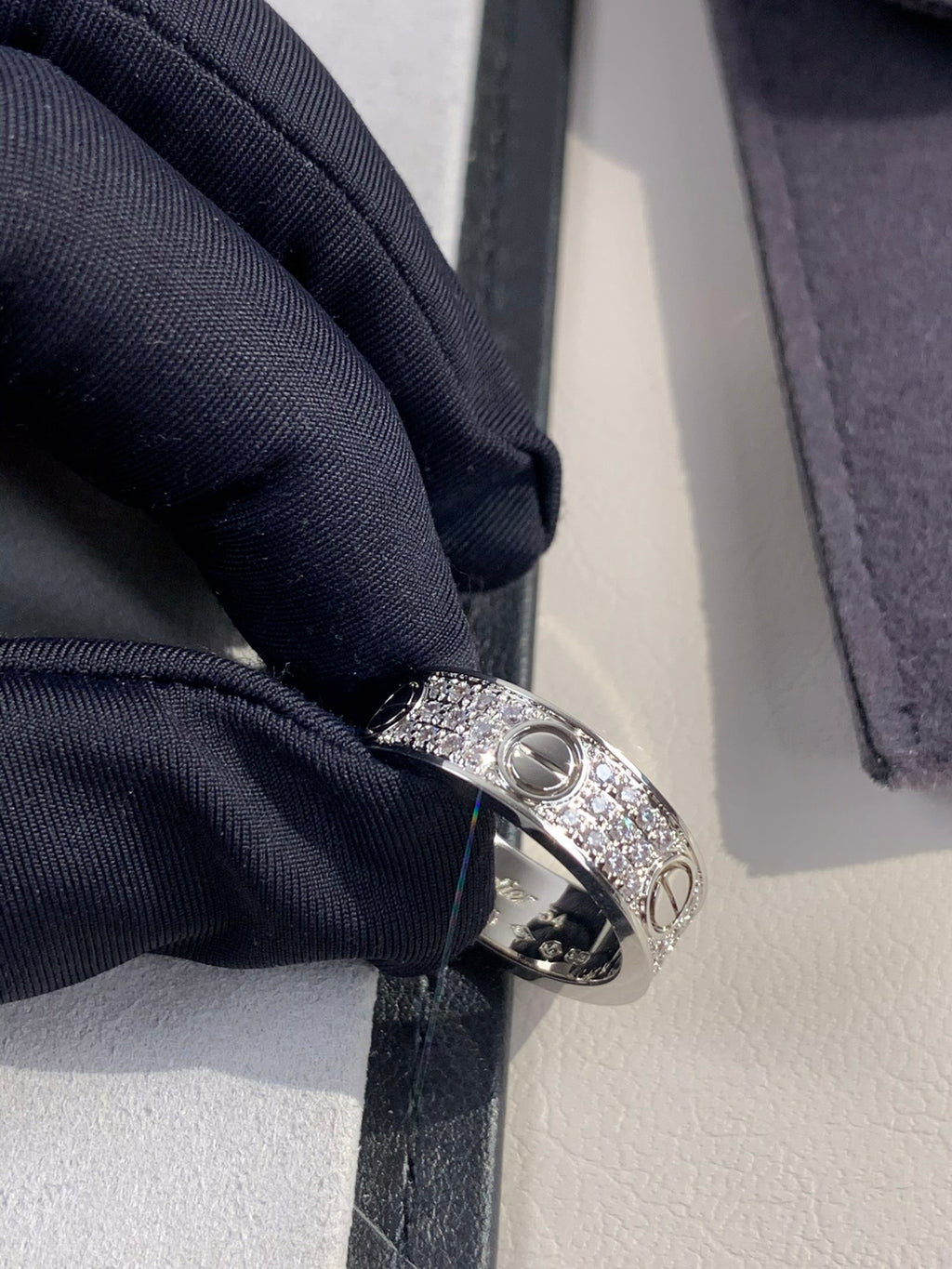 Wide Full Pavé Ring — LOVE Series 💍✨ ( Top-tier )