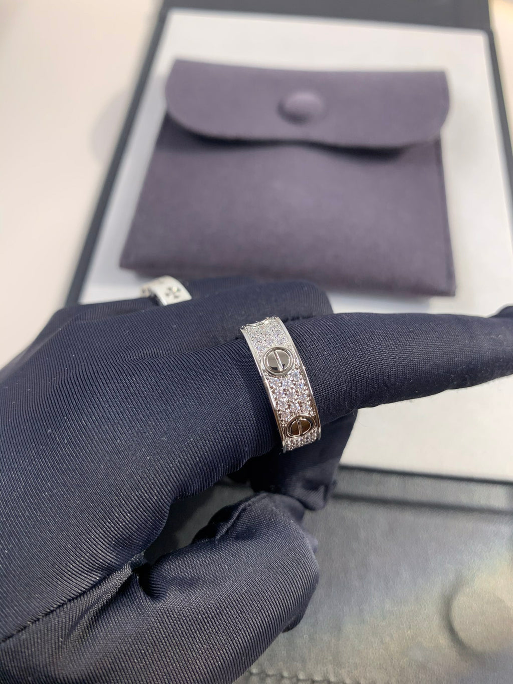 Wide Full Pavé Ring — LOVE Series 💍✨ ( Top-tier )