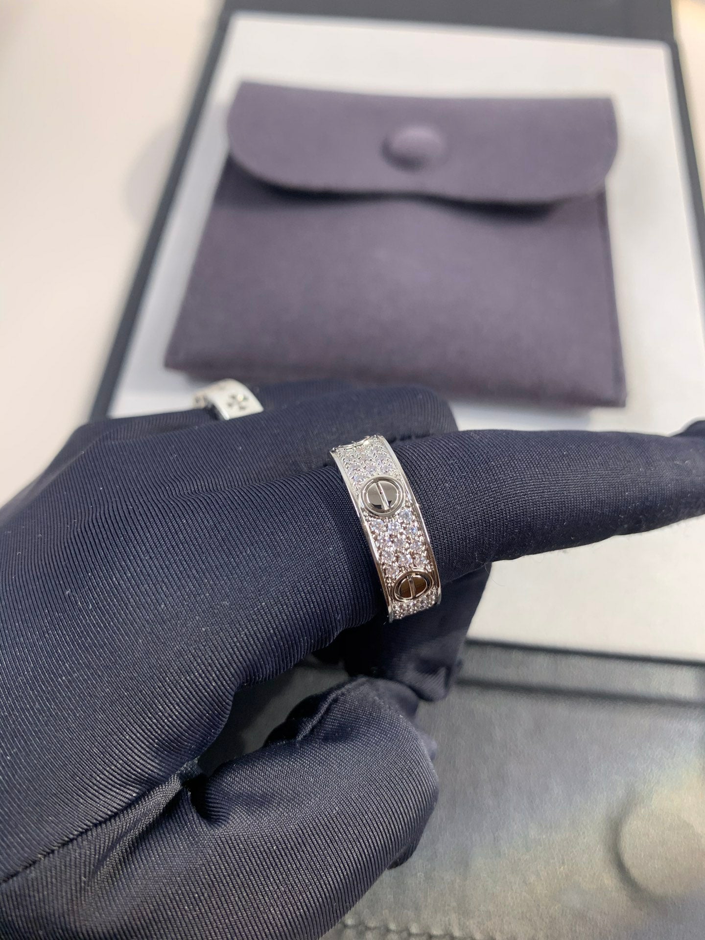 Wide Full Pavé Ring — LOVE Series 💍✨ ( Top-tier )
