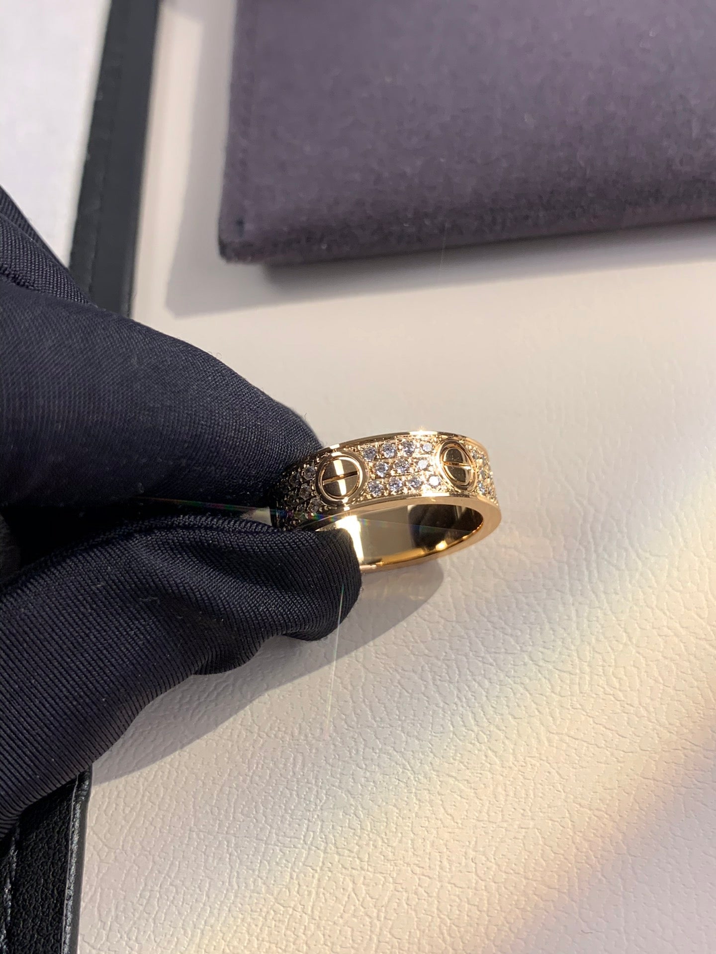 Wide Full Pavé Ring — LOVE Series 💍✨ ( Top-tier )