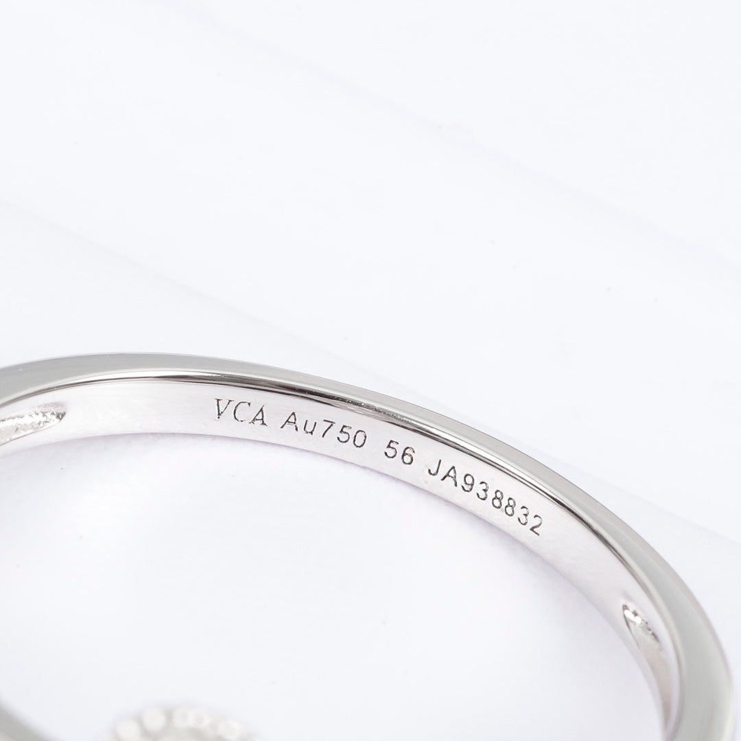 Mini Pavé Four-Leaf Clover Ring |Top Tier |