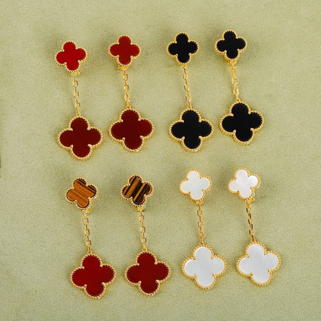 Double Flower Stud Earrings |Top Tier|