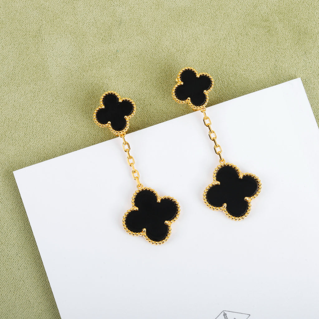 Double Flower Stud Earrings |Top Tier|