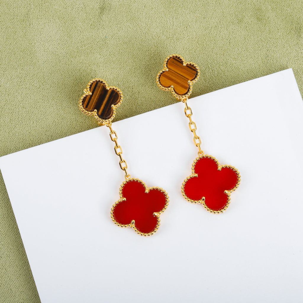 Double Flower Stud Earrings |Top Tier|