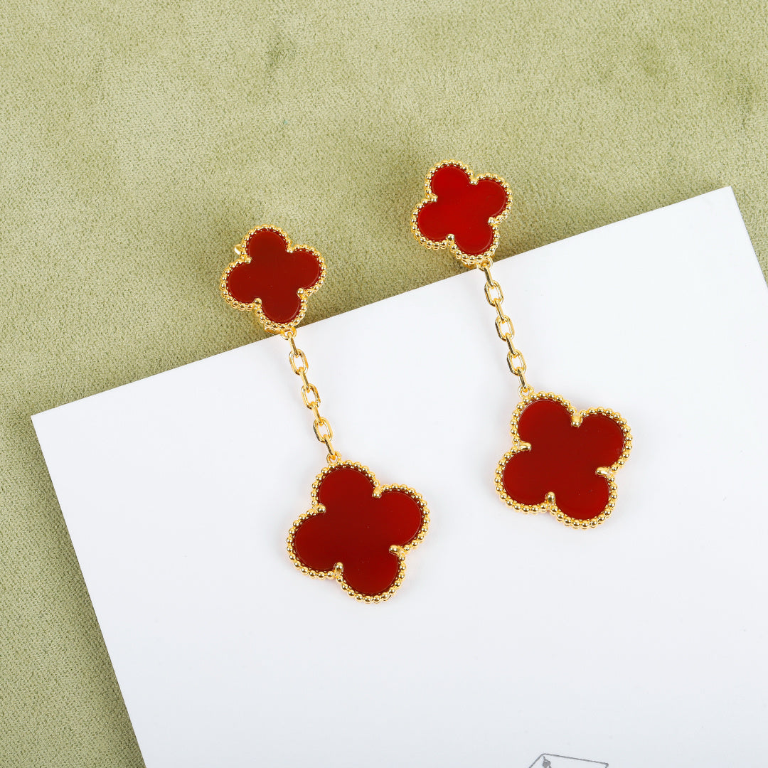 Double Flower Stud Earrings |Top Tier|