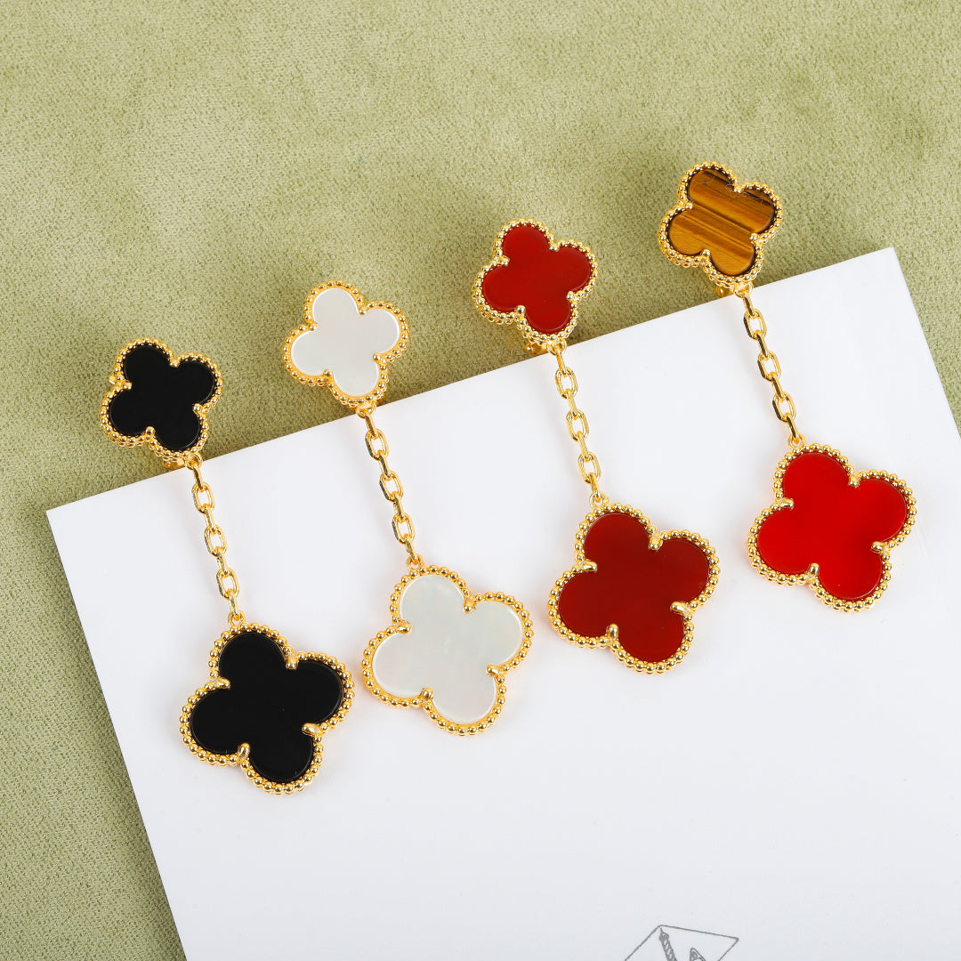 Double Flower Stud Earrings |Top Tier|