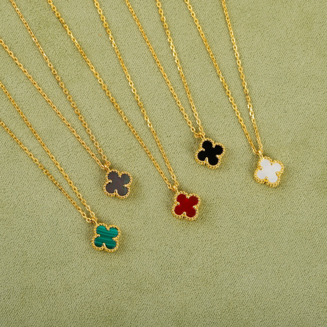 Mini Four-Leaf Clover Necklace — Vintage Alhambra Series 🍀✨