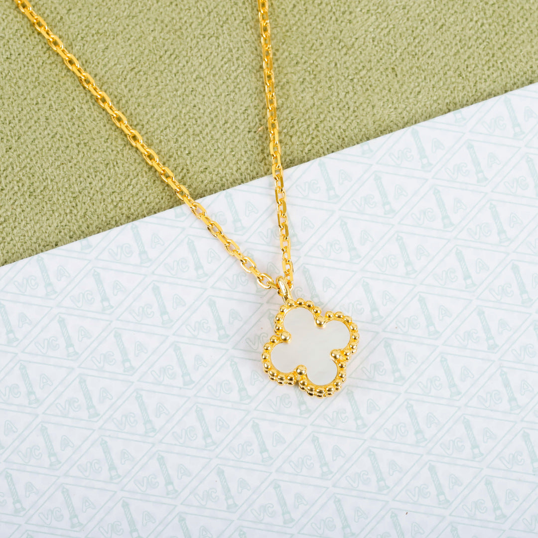 Mini Four-Leaf Clover Necklace — Vintage Alhambra Series 🍀✨