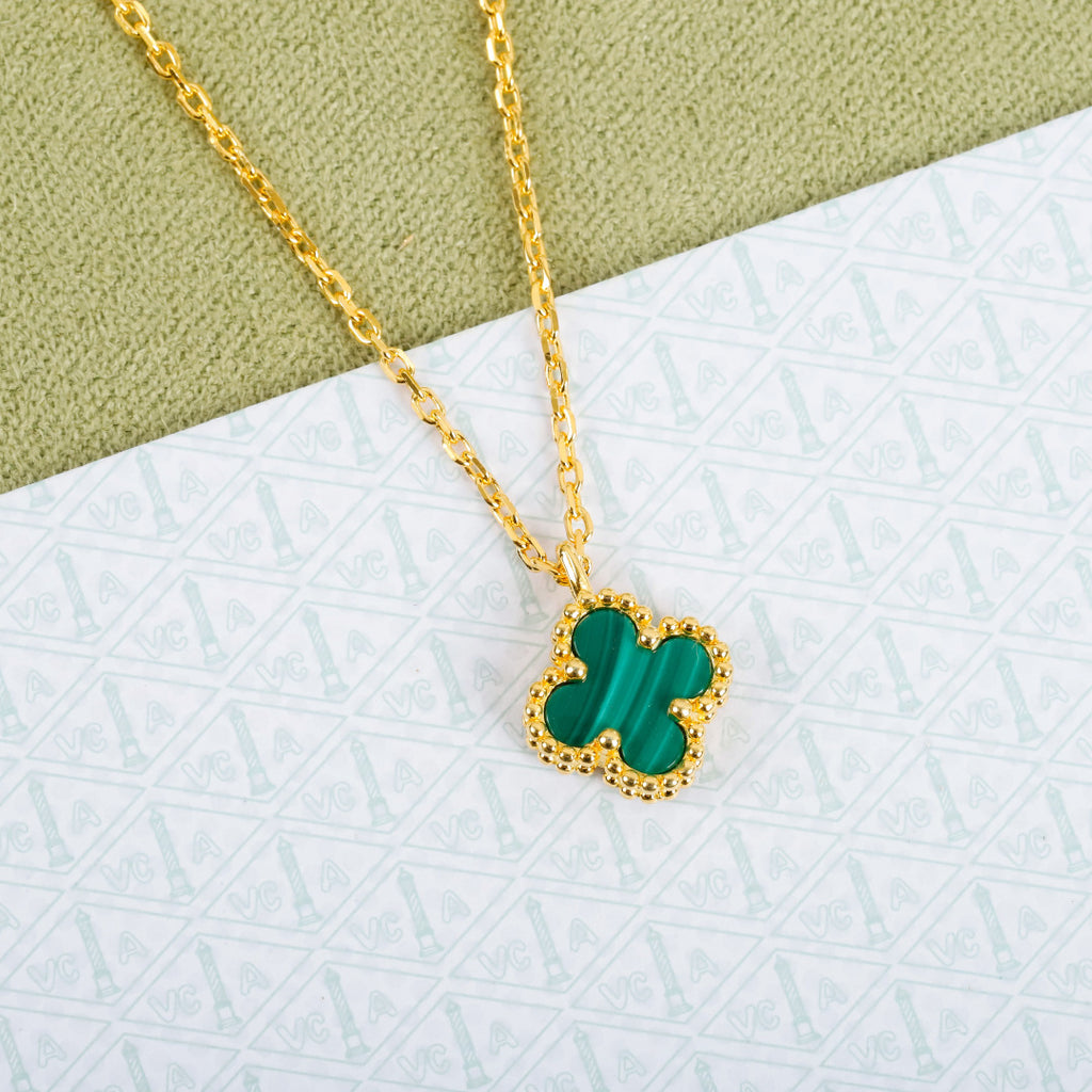 Mini Four-Leaf Clover Necklace — Vintage Alhambra Series 🍀✨
