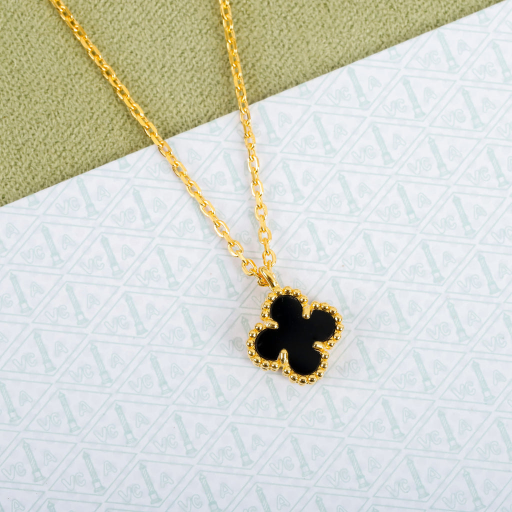Mini Four-Leaf Clover Necklace — Vintage Alhambra Series 🍀✨