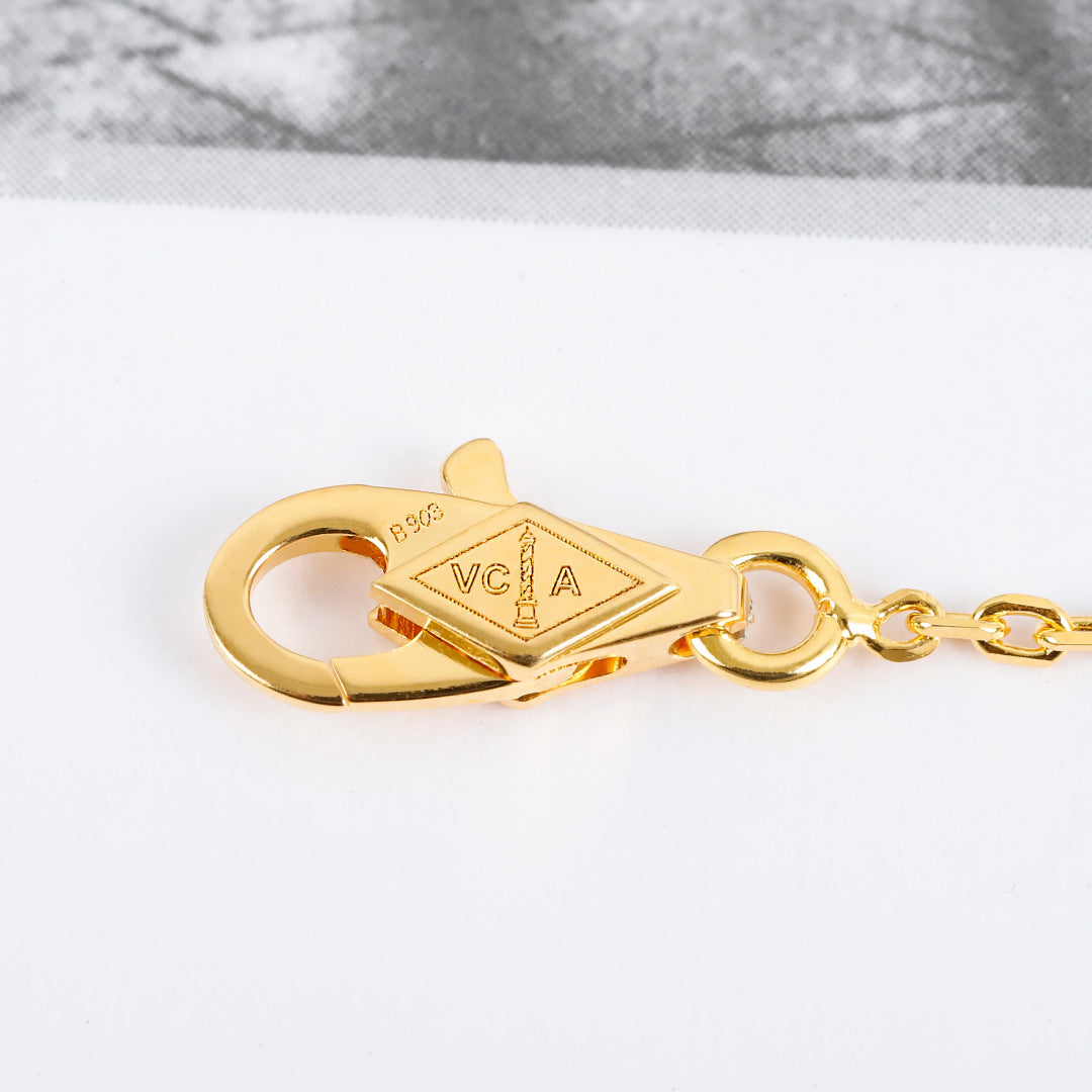 Mini Four-Leaf Clover Necklace Alhambra  |Top Tier |