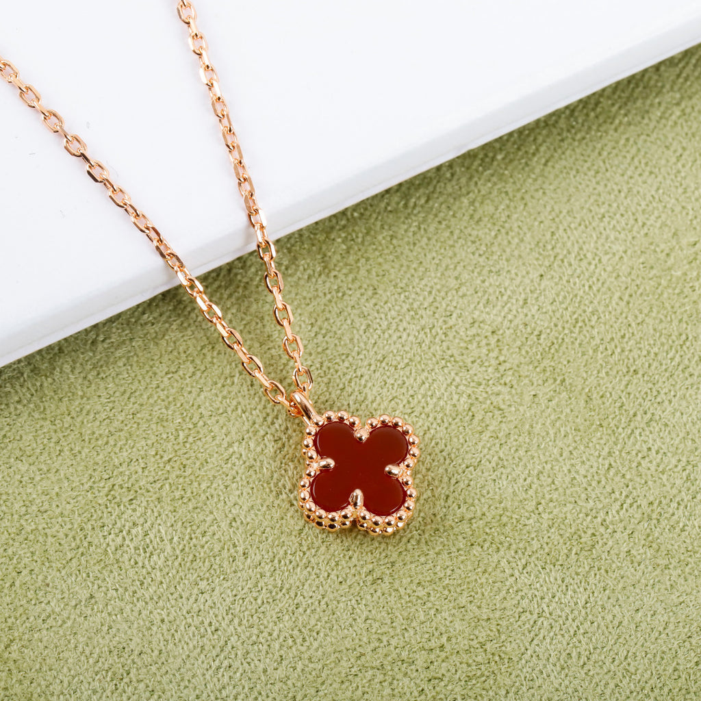 Mini Four-Leaf Clover Necklace Alhambra  |Top Tier |