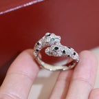 Double Panther Head Full Pavé Ring |Top Tier|