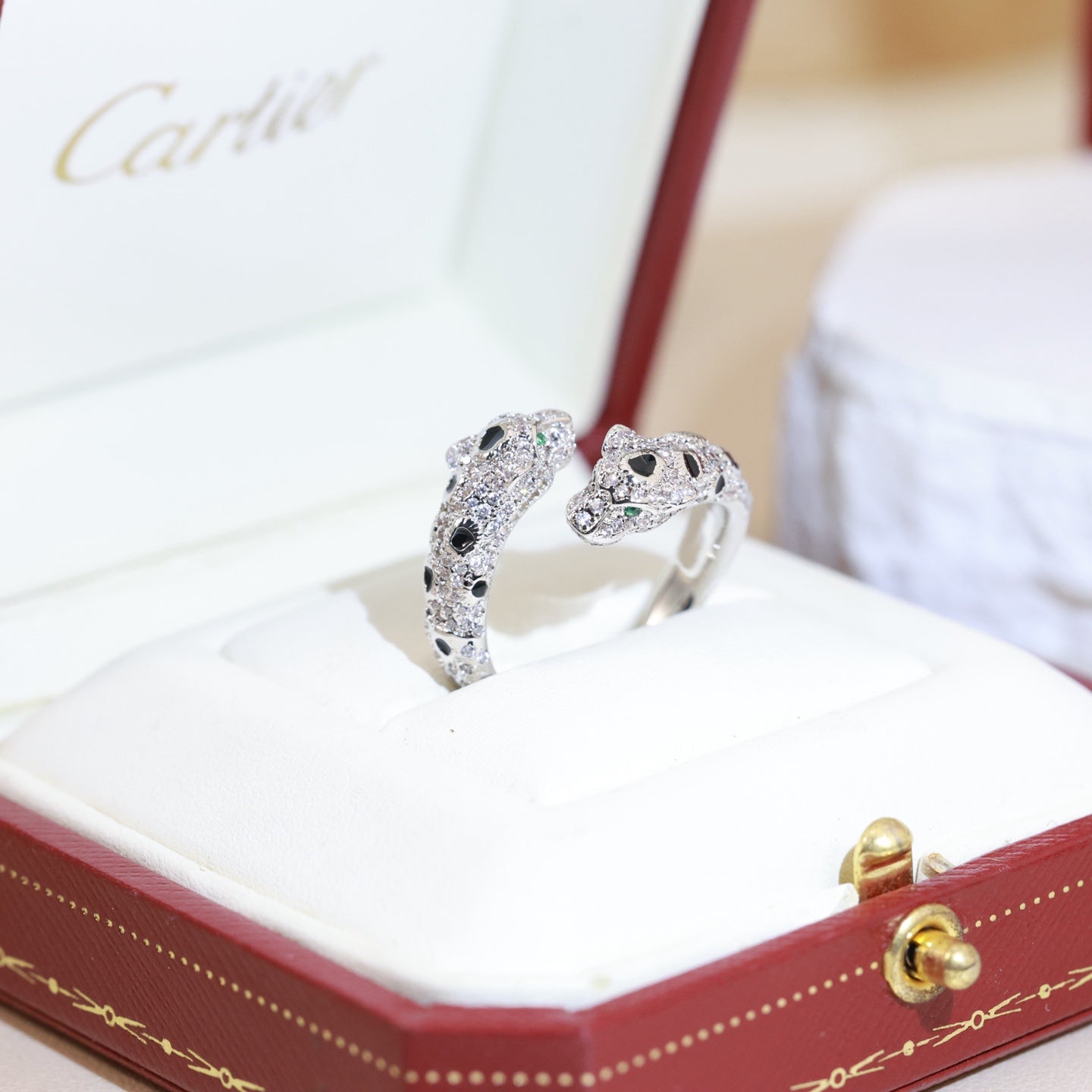 Double Panther Head Full Pavé Ring |Top Tier|
