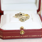 Double Panther Head Full Pavé Ring |Top Tier|