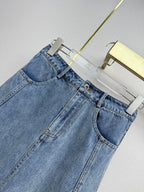 D Denim Midi Skirt — 2026 Spring/Summer 👖✨( high-quality )