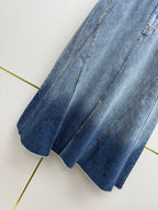 D Denim Midi Skirt — 2026 Spring/Summer 👖✨( high-quality )