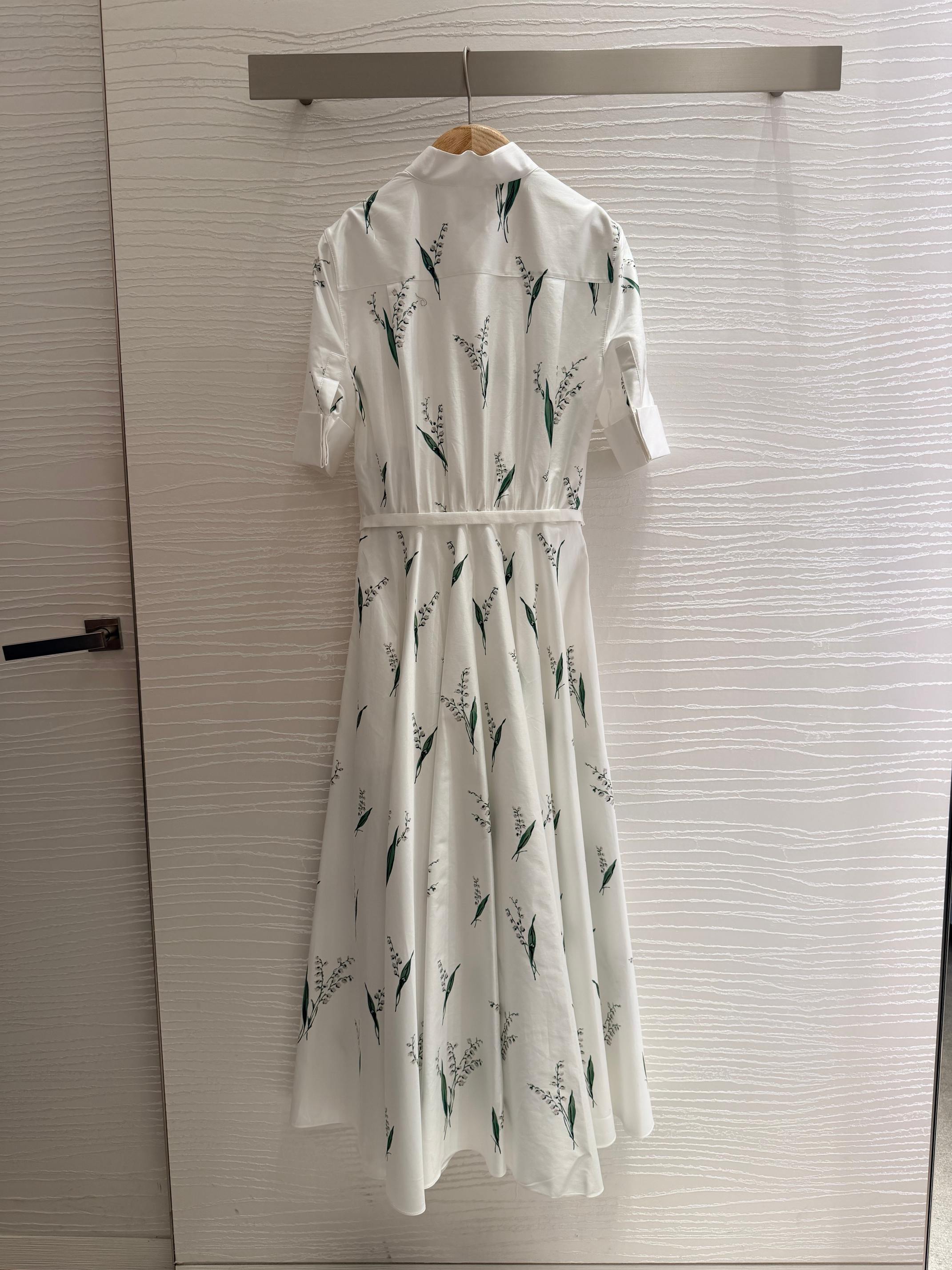 Lily of the Valley Print Bow Dress 🌸✨ (High Quality)