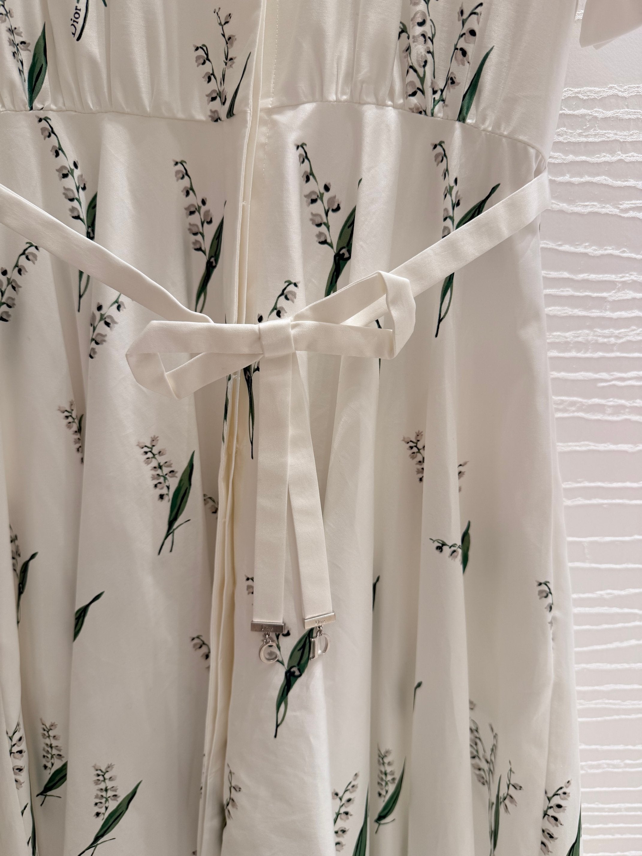 Lily of the Valley Print Bow Dress 🌸✨ (High Quality)