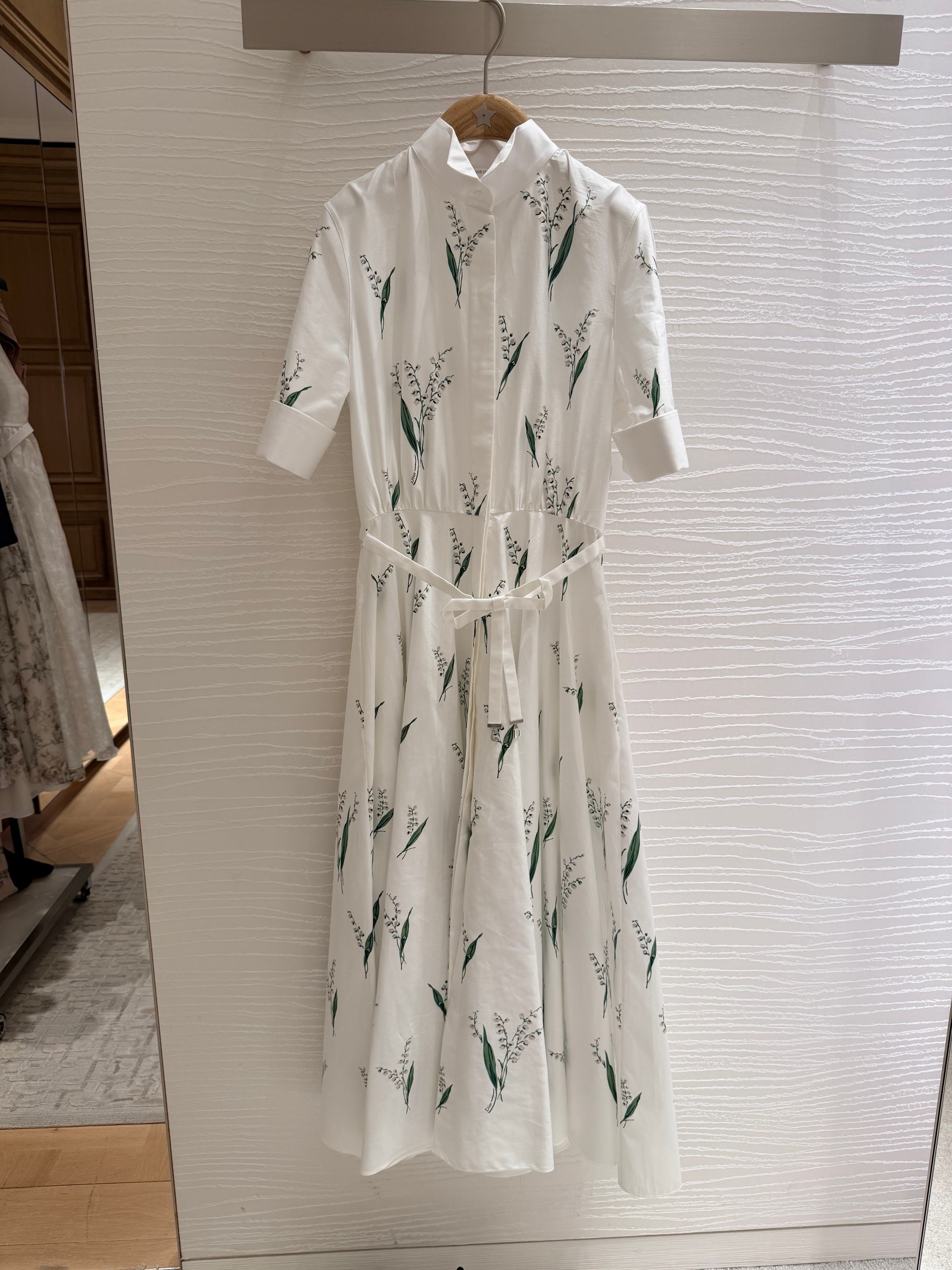 Lily of the Valley Print Bow Dress 🌸✨ (High Quality)