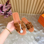 Woven Suede Strap Flat Sandals  🩴✨