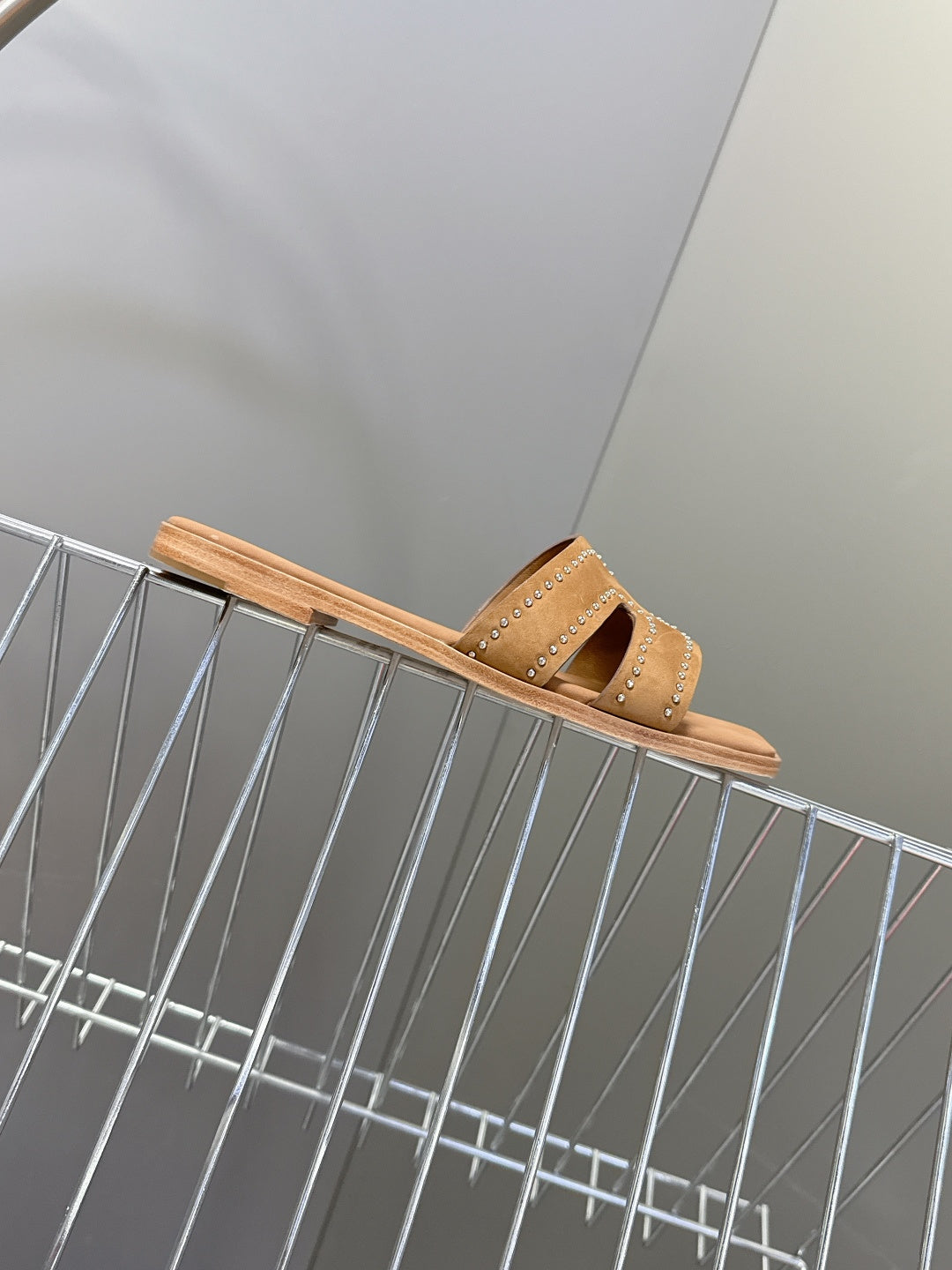 Square-Toe Signature Strap Flat Mule