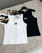 Embroidered Logo Knit Tank Top | 2026 SS Collection
