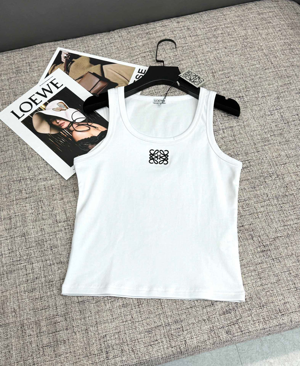Embroidered Logo Knit Tank Top | 2026 SS Collection