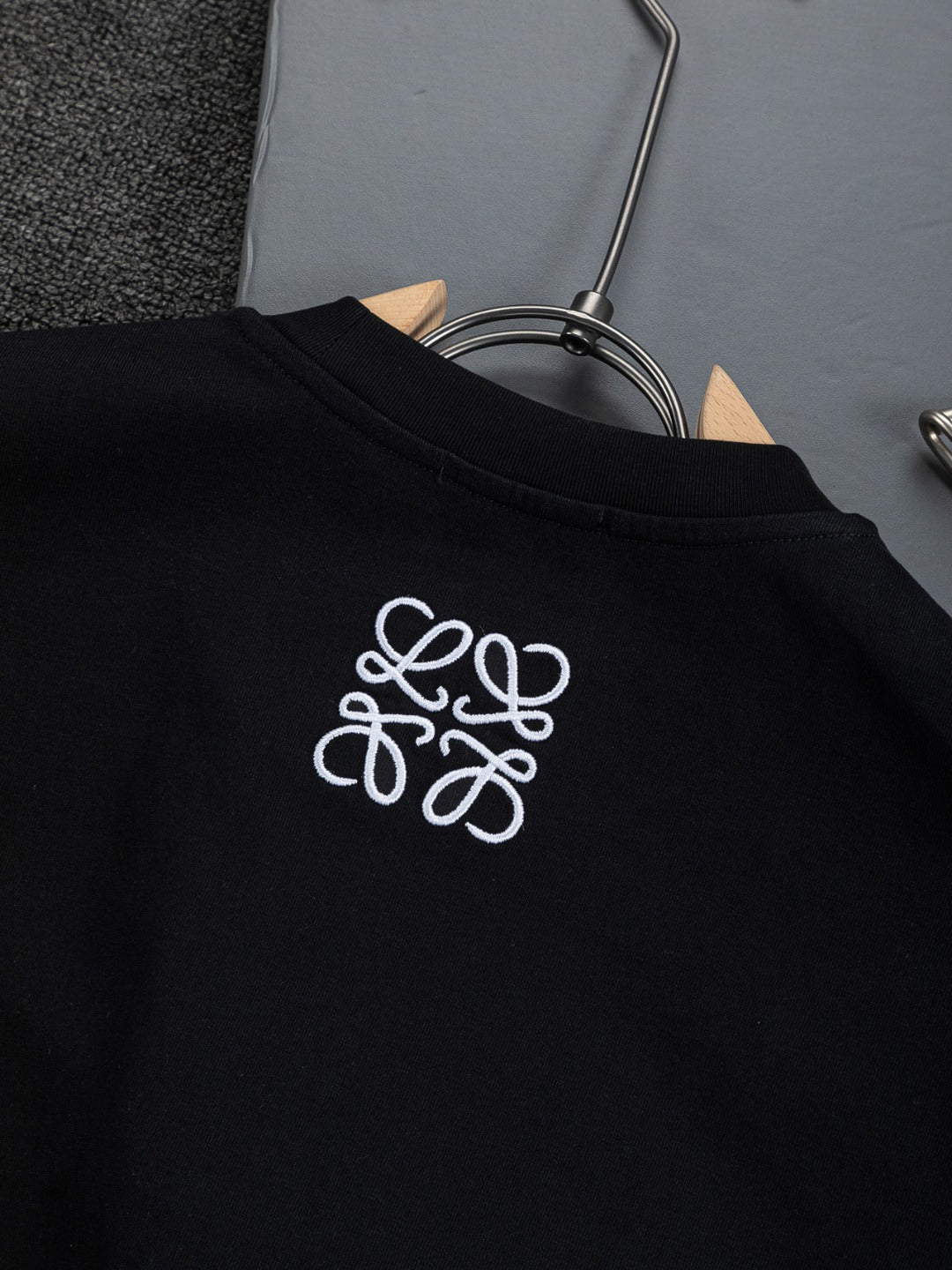 HELLO Logo Embroidered Tee | 2026 SS | Black & White