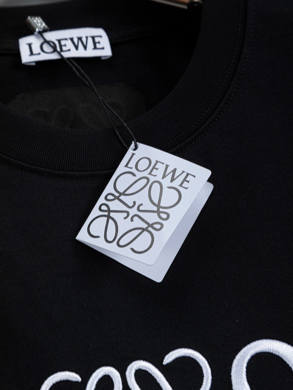 HELLO Logo Embroidered Tee | 2026 SS | Black & White