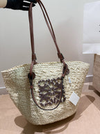 Woven Straw Tote Bag | Summer Beach Bag
