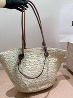 Woven Straw Tote Bag | Summer Beach Bag