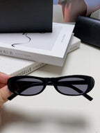 Retro Oval Sunglasses | Slim Narrow Frame | Unisex