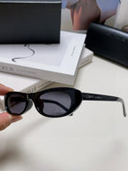 Retro Oval Sunglasses | Slim Narrow Frame | Unisex