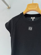 Letter Embroidered Slim Fit Tee